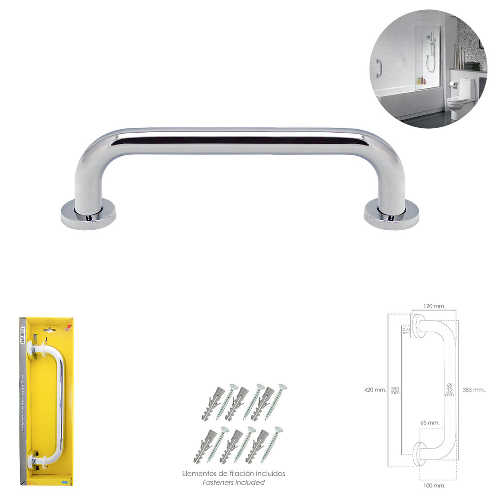 Grab bar shower maurer chrome polished ø 32 mm length 40 cm