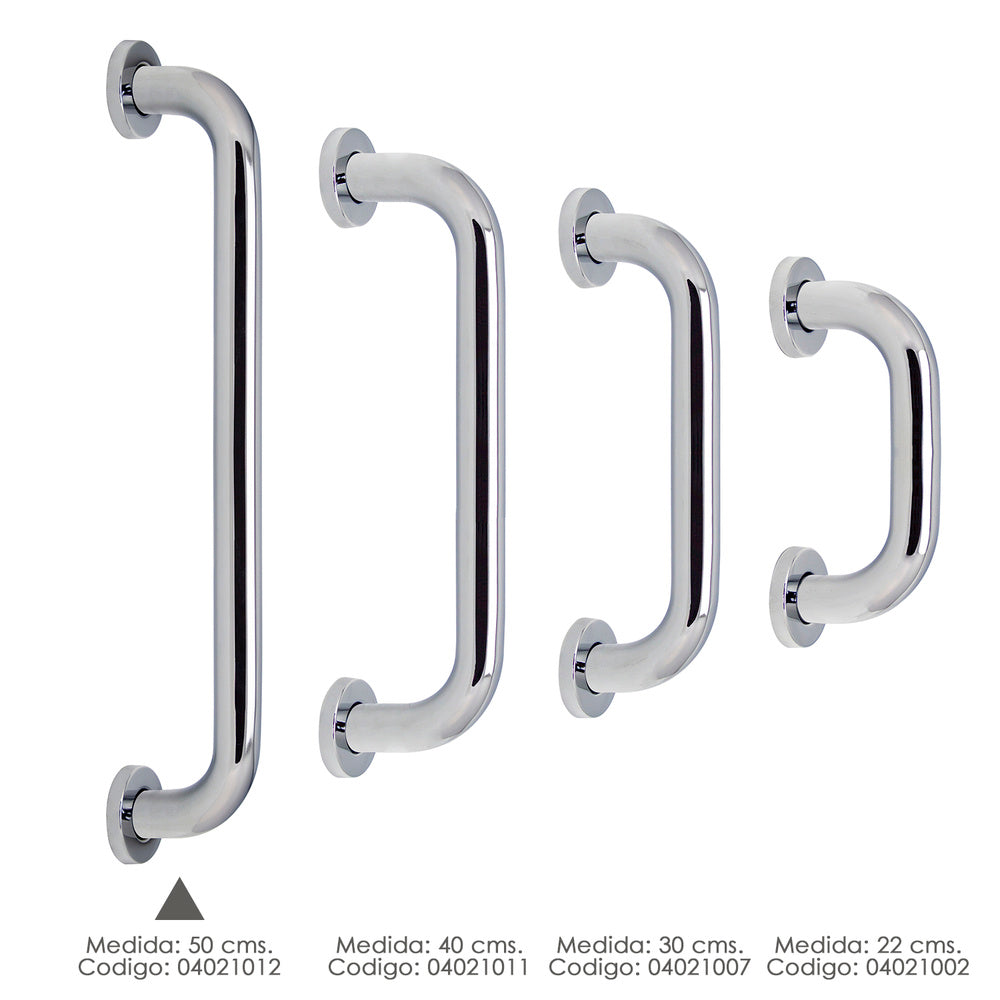 Maurer shower grab bar, chrome finish, 32 mm diameter, 50 cm length