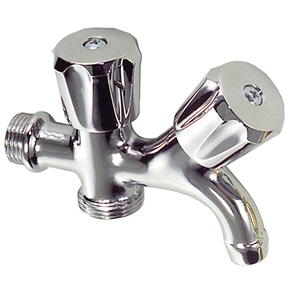 Grifo lavadora doble 1/2"
