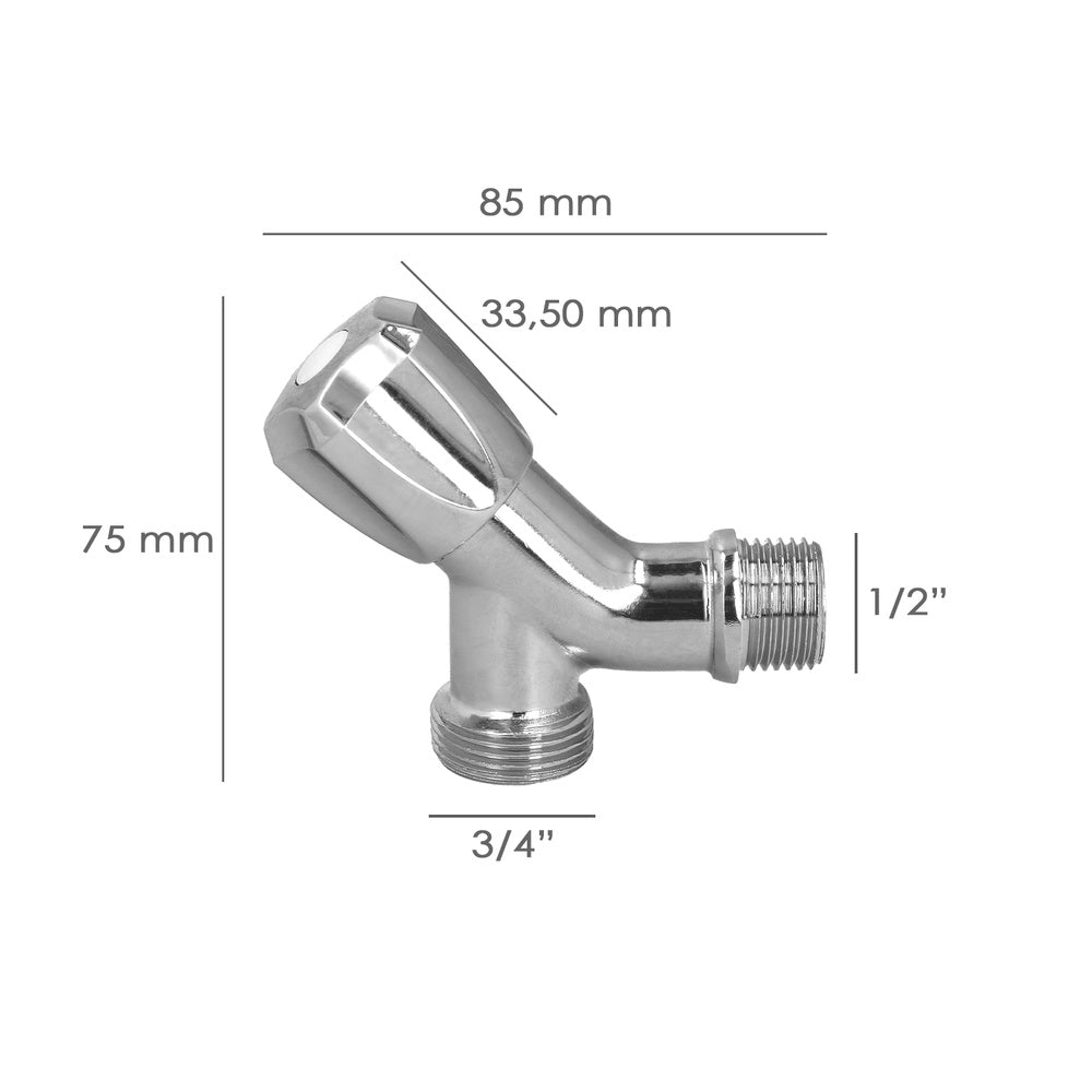 Torneira simples para máquina de lavar roupa, entrada de 1/2" - saída de 3/4", torneira para máquina de lavar roupa, torneira para máquina de lavar louça, torneira de corte