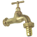 Grifo curvo latón pulido con racord 3/4"