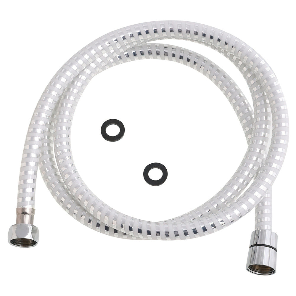 Flexível de chuveiro PVC branco/prata 1,50 metros