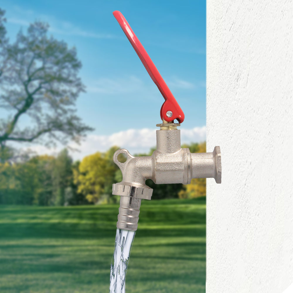 Válvula de esfera de 1/2" com sistema de cadeado, torneira exterior para jardim, torneira com fecho e conector para mangueira