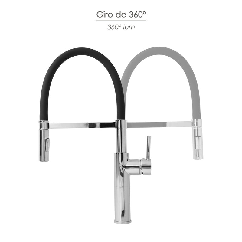 Monomando fregadero flexible con soporte grifo flexible chorro aireado, chorro rociado. grifo cocina, grifo alto,grifo fregadero