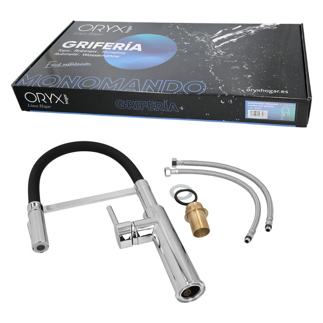 Monomando fregadero flexible con soporte grifo flexible chorro aireado, chorro rociado. grifo cocina, grifo alto,grifo fregadero