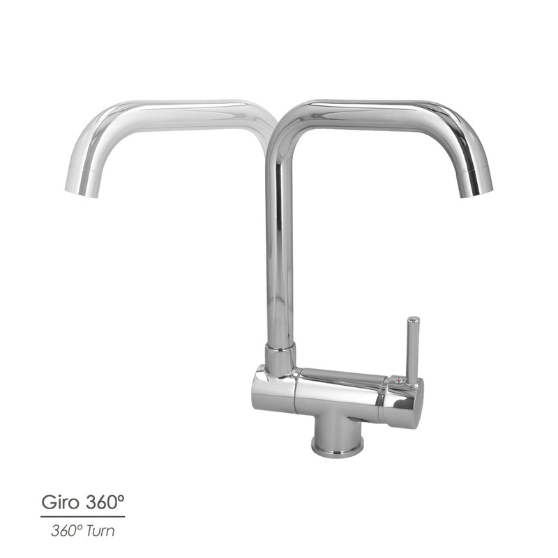 Monomando fregadero caño alto abatible. grifo 360º. chorro aireado, grifo cocina, grifo alto, grifo fregadero