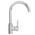 "Flow line" monobloc sink mixer with high spout and ø 40 mm ceramic cartridge