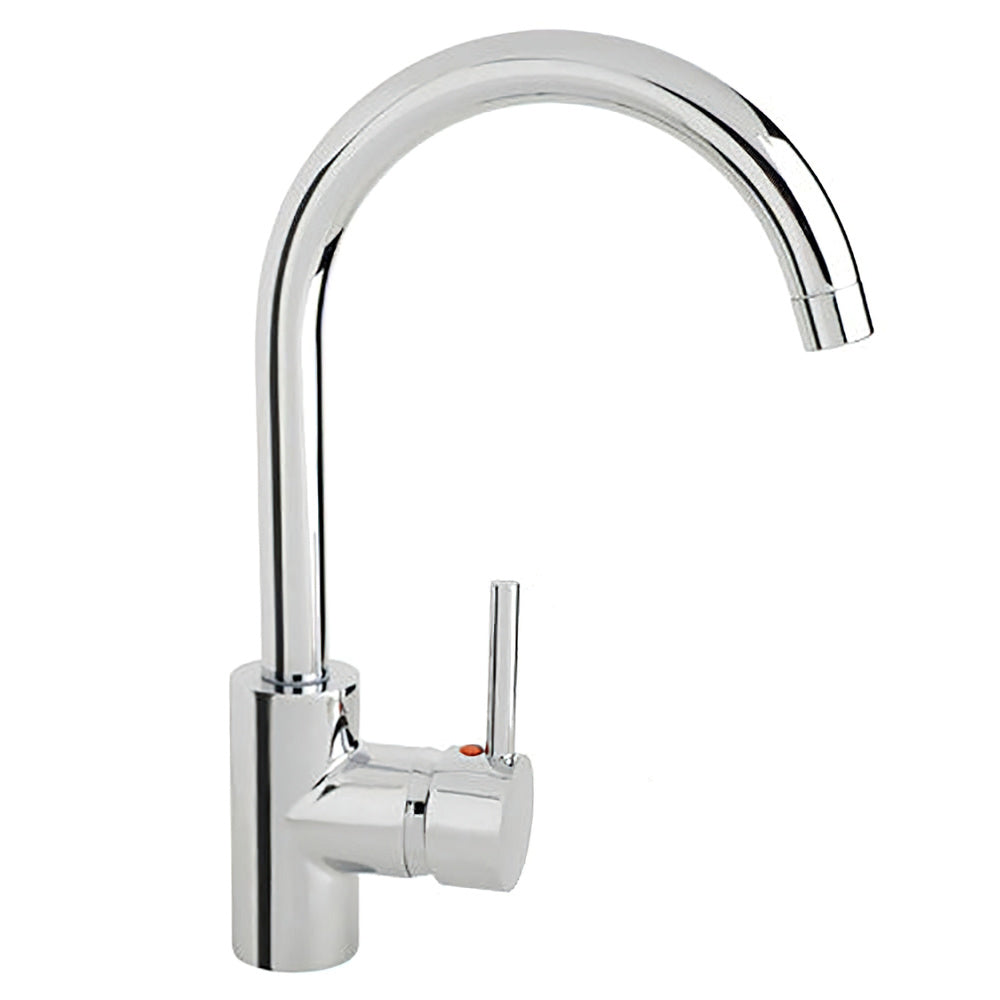 Misturador monocomando para lavatório "flow line" com bica alta e cartucho cerâmico de ø 40 mm.