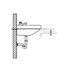 Conjunto de esquadros sanitários para suporte de lavatório 10 cm (2 unidades)