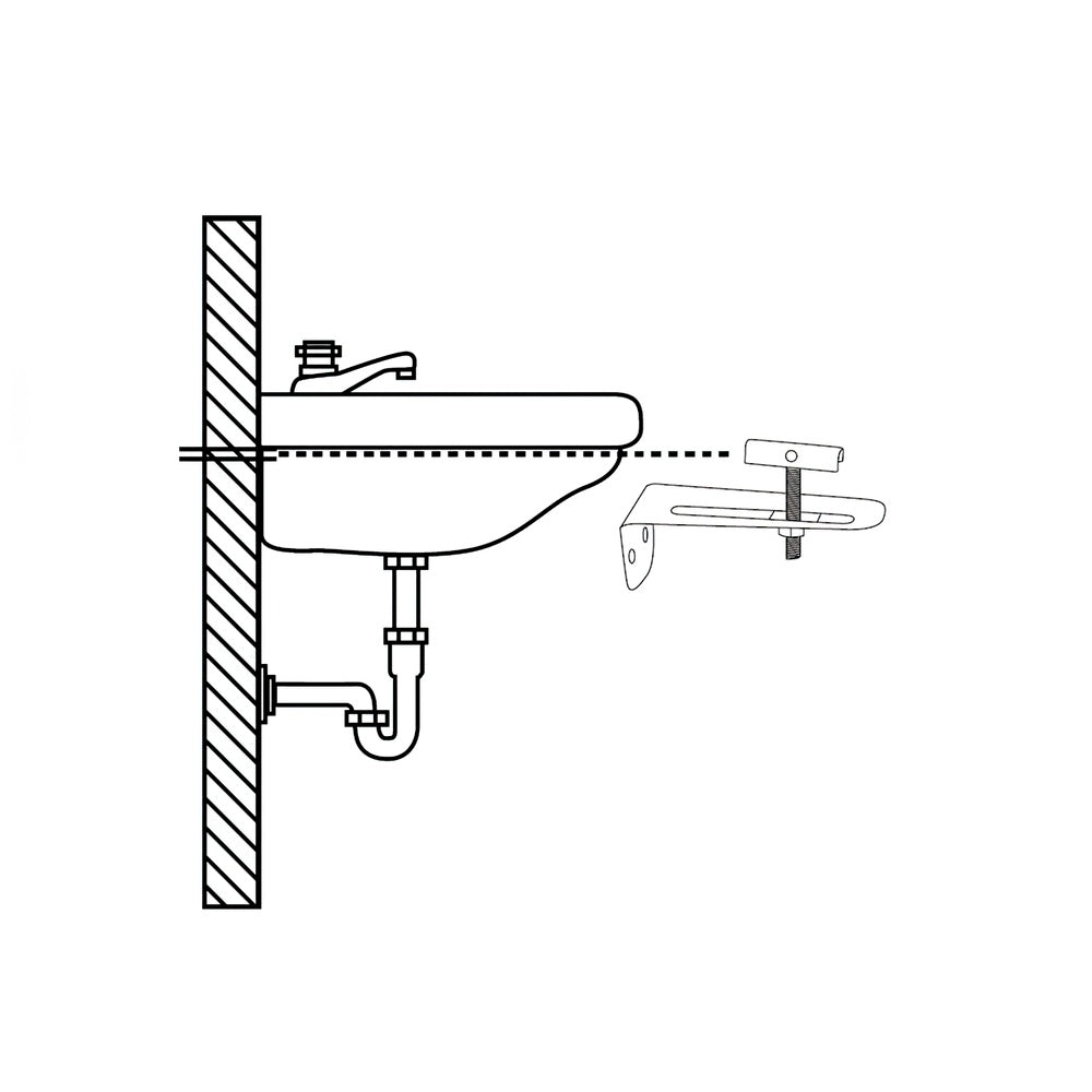 Juego escuadras sanitario soporte lavabo 10 cm (2piezas)