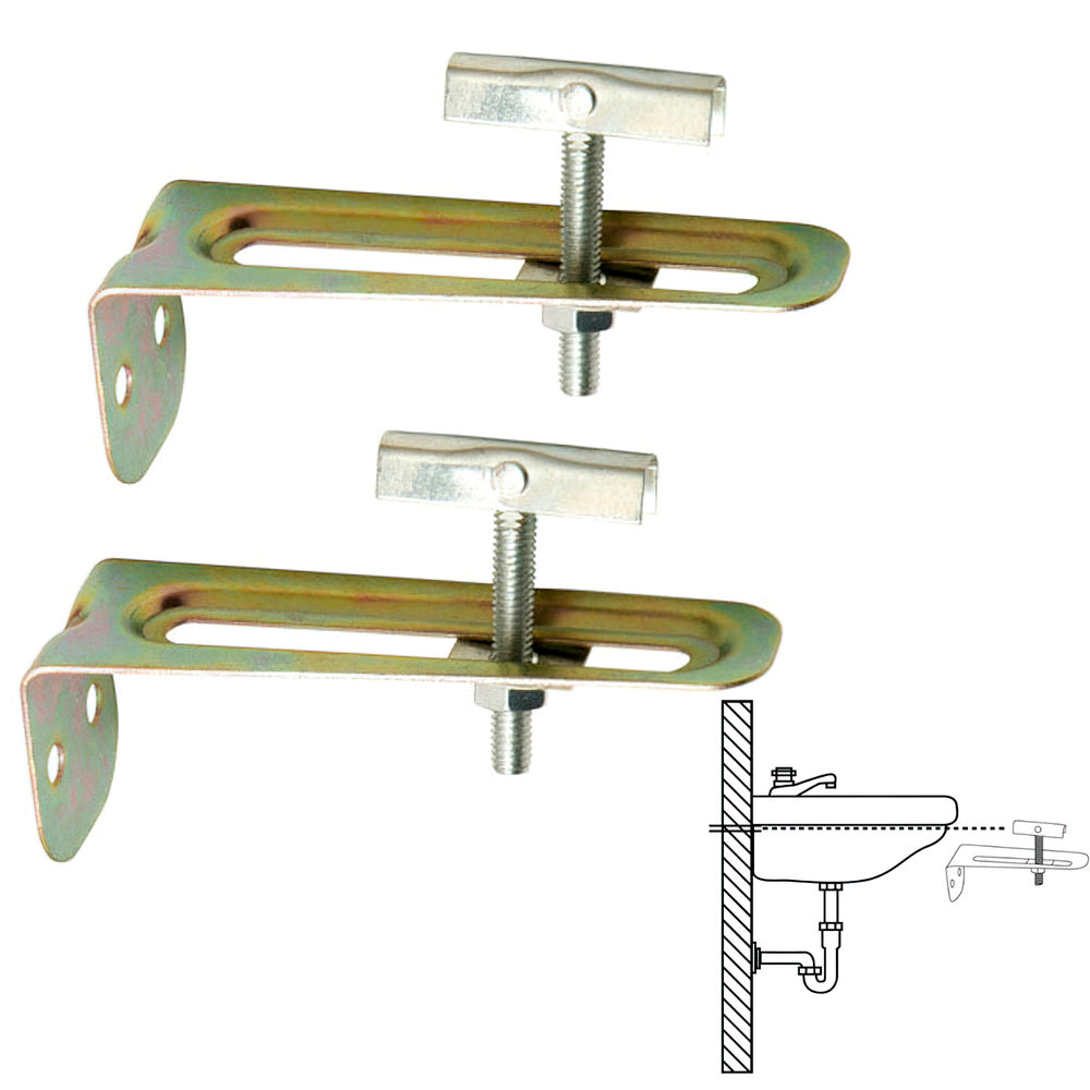 Juego escuadras sanitario soporte lavabo 10 cm (2piezas)