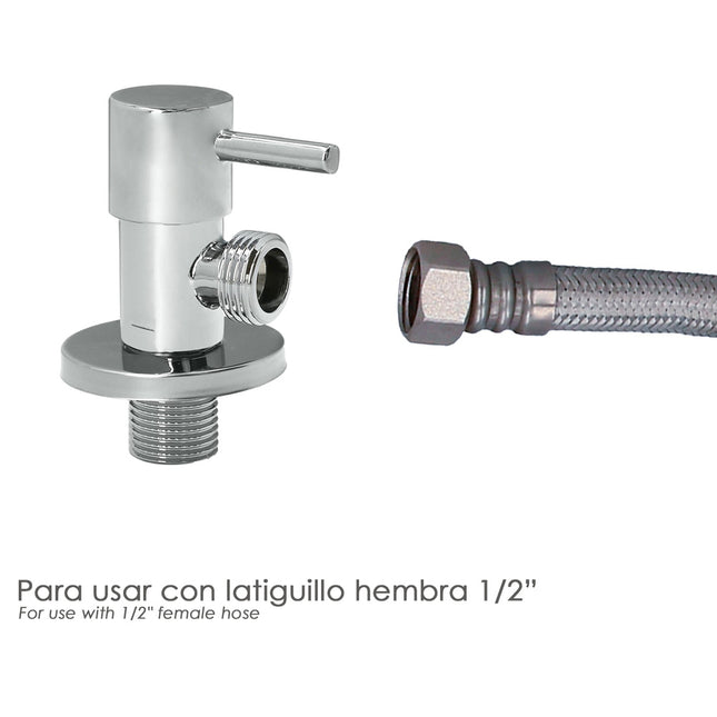 Llave de escuadra cerámica 1/2" - 1/2"