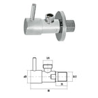 Llave de escuadra cerámica 1/2" - 3/8"
