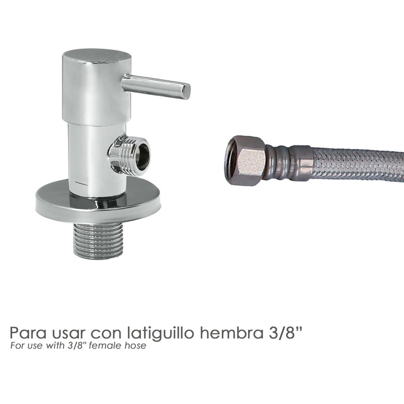 Llave de escuadra cerámica 1/2" - 3/8"