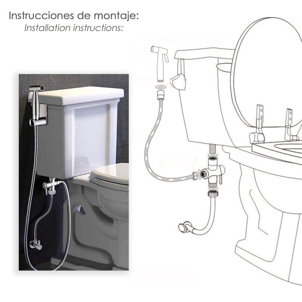 Bidet shower toilet with ceramic valve h 1/2" m 1/2" m 1/2"