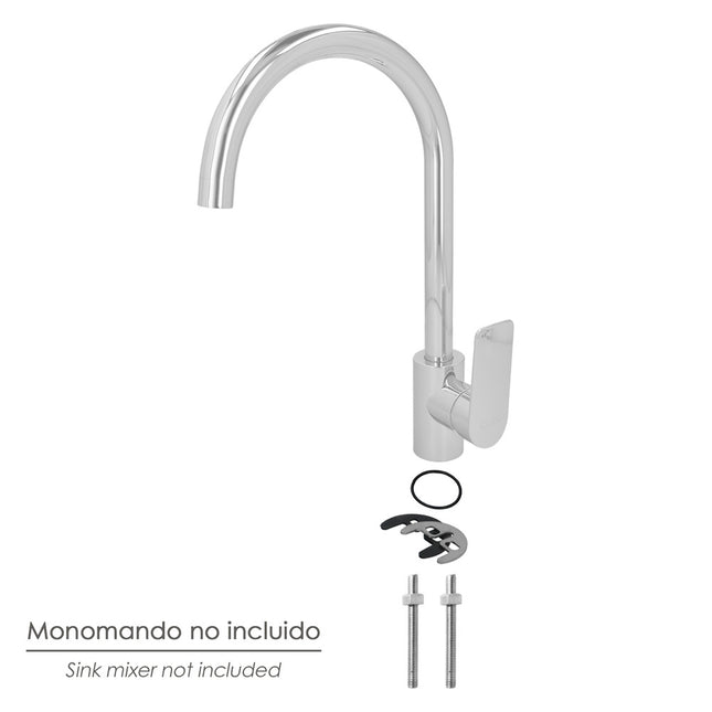 Kit instalacion monomandos, fijación monomandos, tornillos para grifos, sujección de grifos, sujección para monomandos