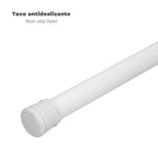 Barra extensível para cortina de duche, alumínio branco, 70 a 125 cm