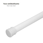 Barra extensível para cortina de duche, alumínio branco, 125 a 220 cm