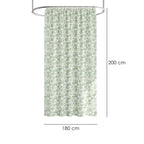 Cortina ducha hojas verdes 180x200 cm impermeable