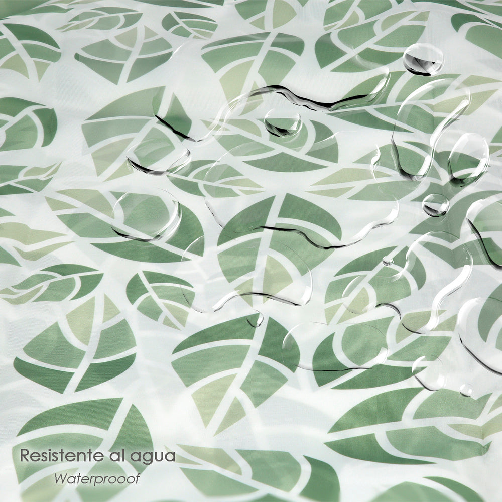 Cortina ducha hojas verdes 180x200 cm impermeable