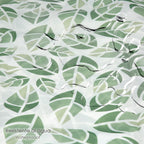 Cortina ducha hojas verdes 180x200 cm impermeable