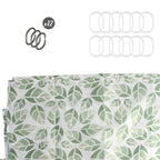 Cortina ducha hojas verdes 180x200 cm impermeable