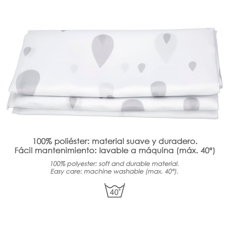 Cortina ducha gotas gris 180x200 cm. impermeable