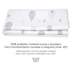 Shower curtain grey droplets 180x200 cm waterproof