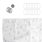 Shower curtain grey droplets 180x200 cm waterproof