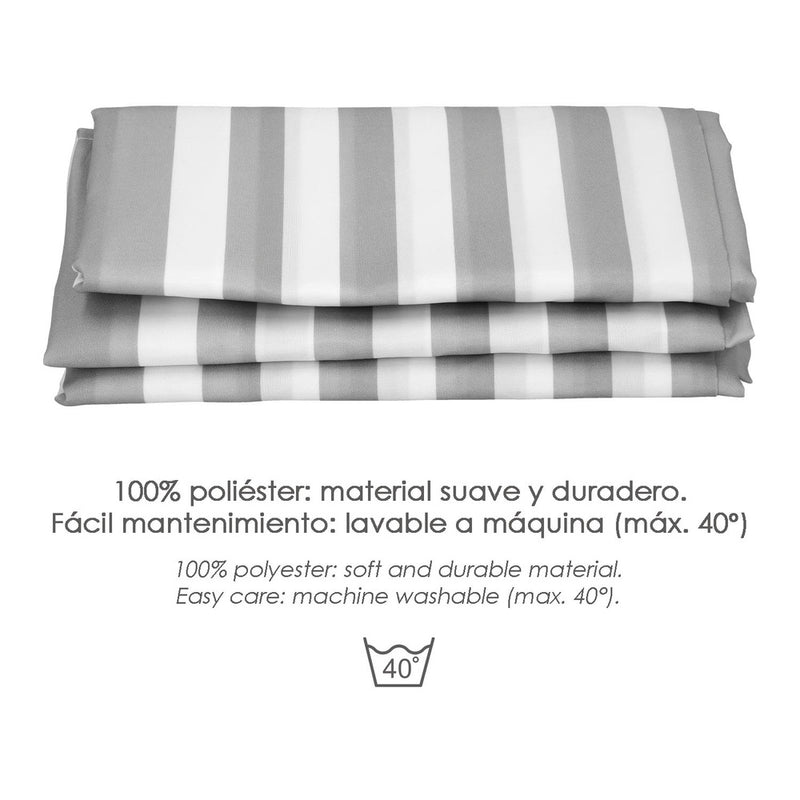 Cortina ducha rayas blancas 180x200 cm. impermeable