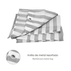 White striped shower curtain 180x200 cm waterproof