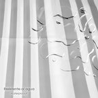 White striped shower curtain 180x200 cm waterproof