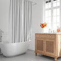 White striped shower curtain 180x200 cm waterproof