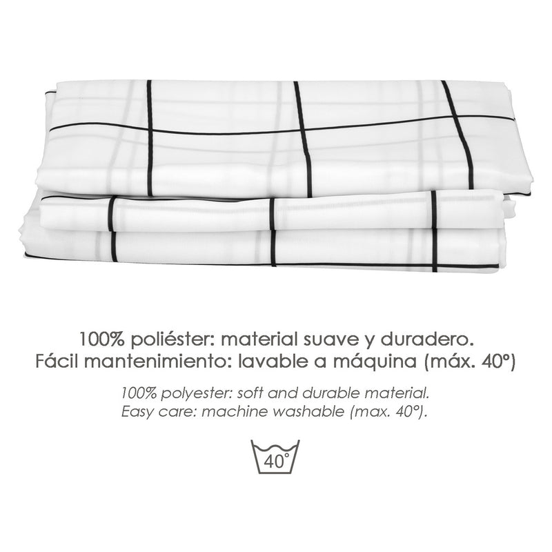 Cortina ducha cuadros 180x200 cm. impermeable