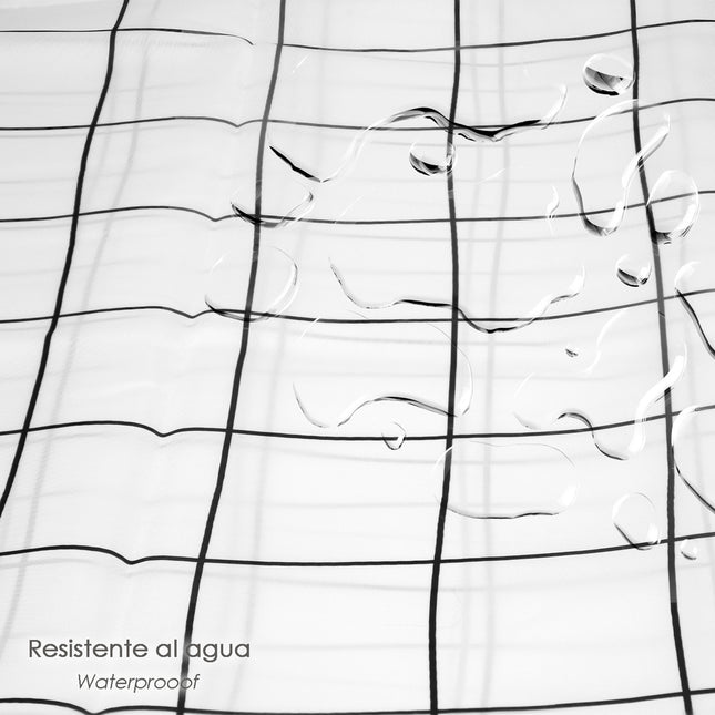 Cortina ducha cuadros 180x200 cm. impermeable