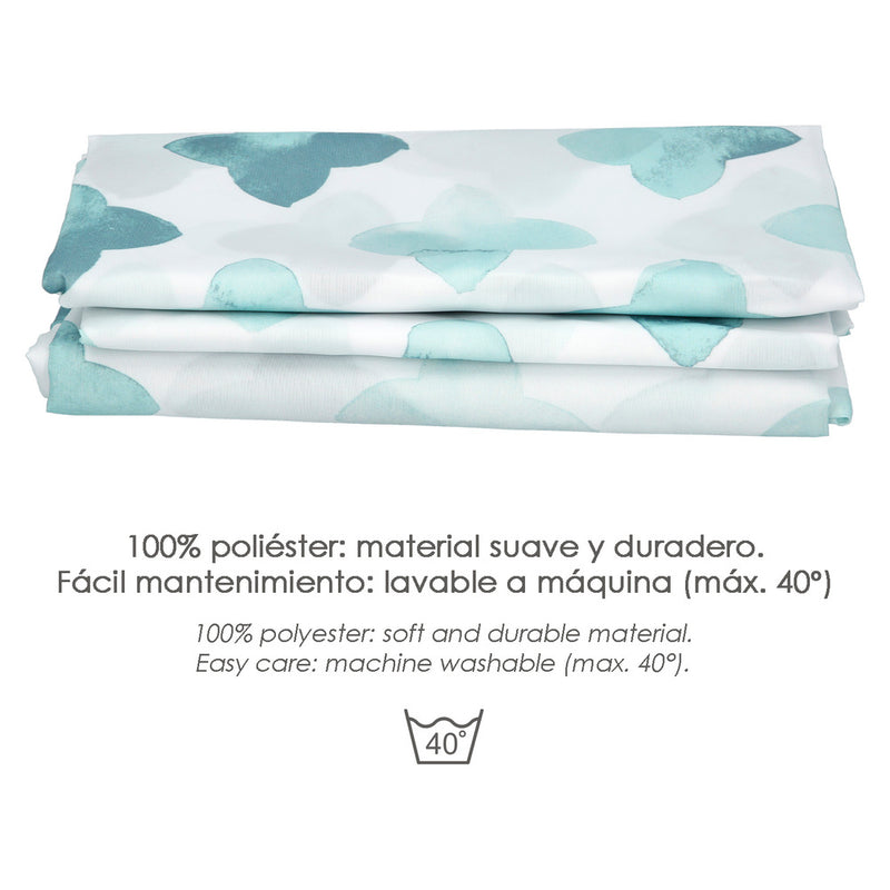 Cortina ducha geometrica azul 180x200 cm. impermeable