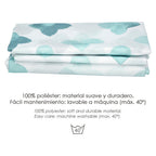 Geometric blue shower curtain 180x200 cm waterproof