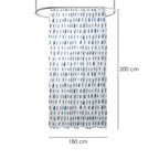 Blue Matrix Shower Curtain 180x200 cm Waterproof
