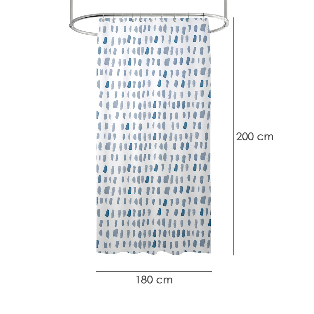 Cortina de duche Matrix azul 180x200 cm impermeável