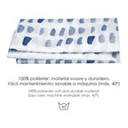 Blue Matrix Shower Curtain 180x200 cm Waterproof