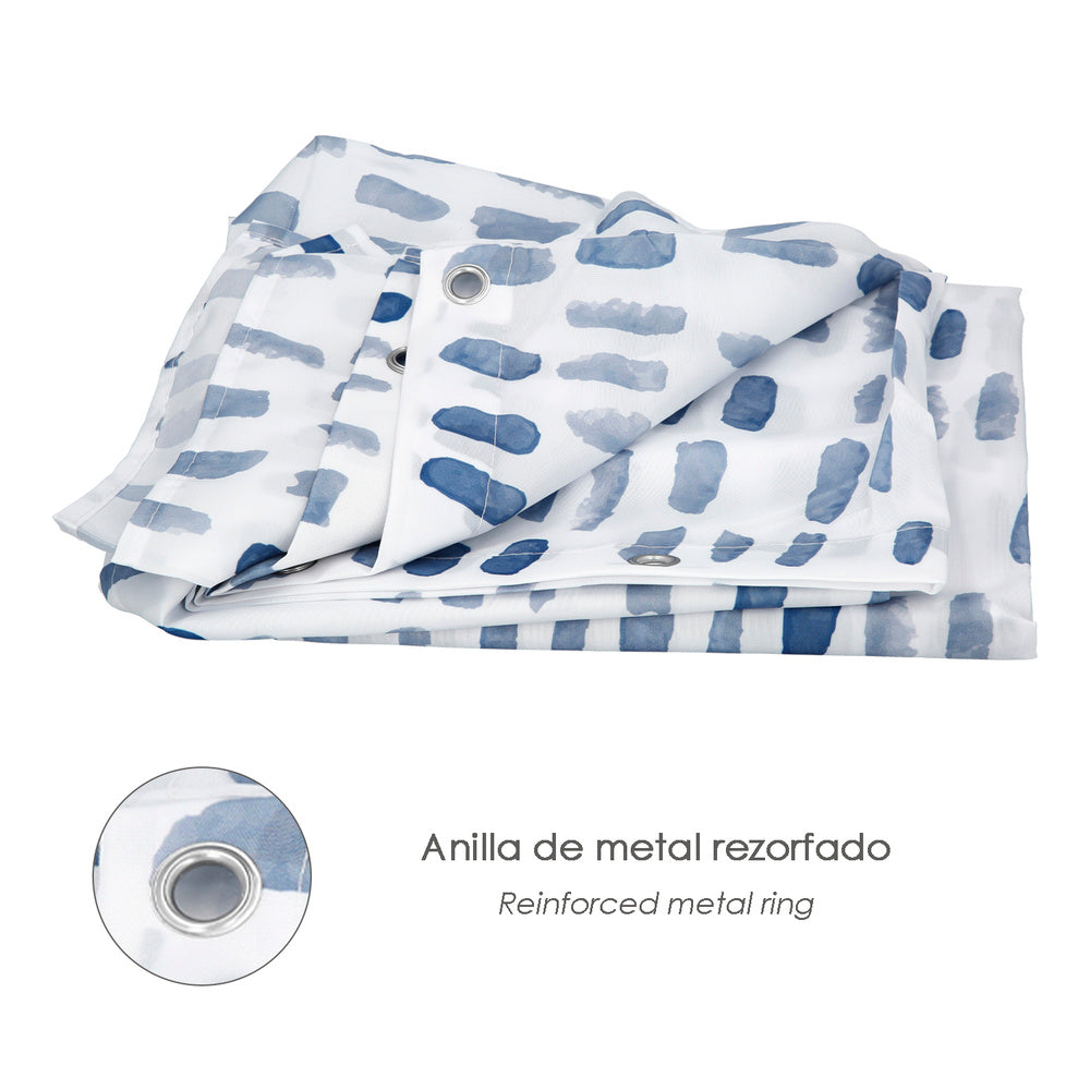 Cortina de duche Matrix azul 180x200 cm impermeável