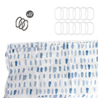 Blue Matrix Shower Curtain 180x200 cm Waterproof