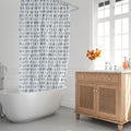 Blue Matrix Shower Curtain 180x200 cm Waterproof