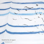 Blue stripe shower curtain 180x200 cm waterproof