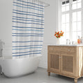 Blue stripe shower curtain 180x200 cm waterproof