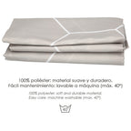 Geometric shapes shower curtain beige 180x200 cm waterproof