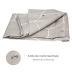 Geometric shapes shower curtain beige 180x200 cm waterproof