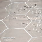Geometric shapes shower curtain beige 180x200 cm waterproof