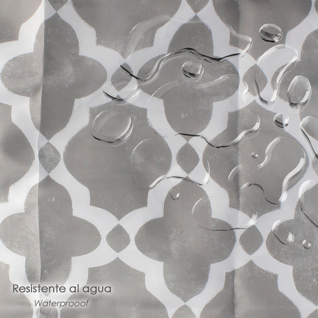 Cortina ducha vintage 180x200 cm. impermeable