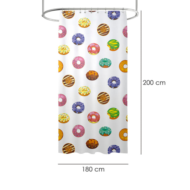 Cortina ducha donuts 180x200 cm. impermeable